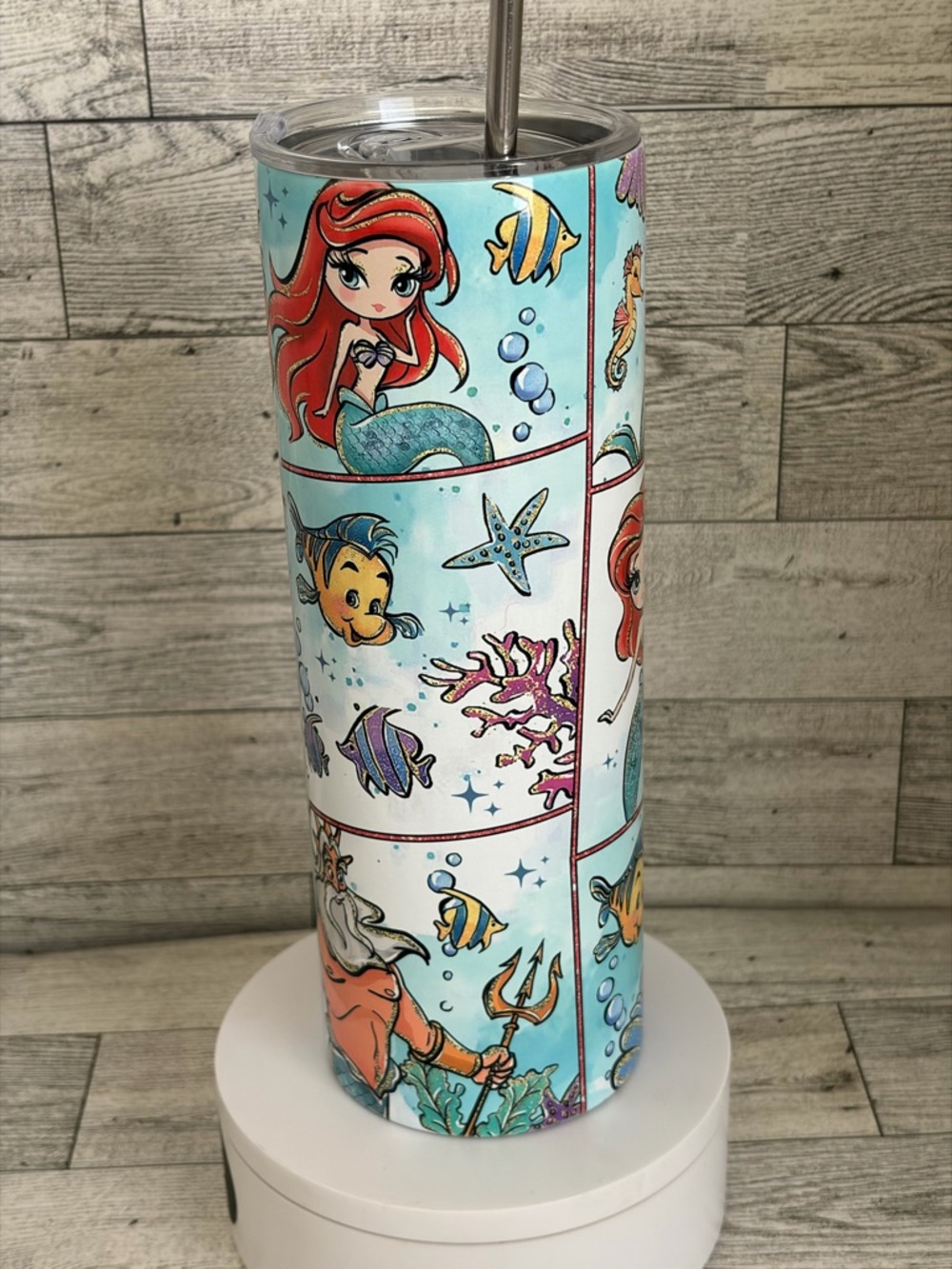 Colorful Mermaid Cartoon Stainless 20oz Tumbler